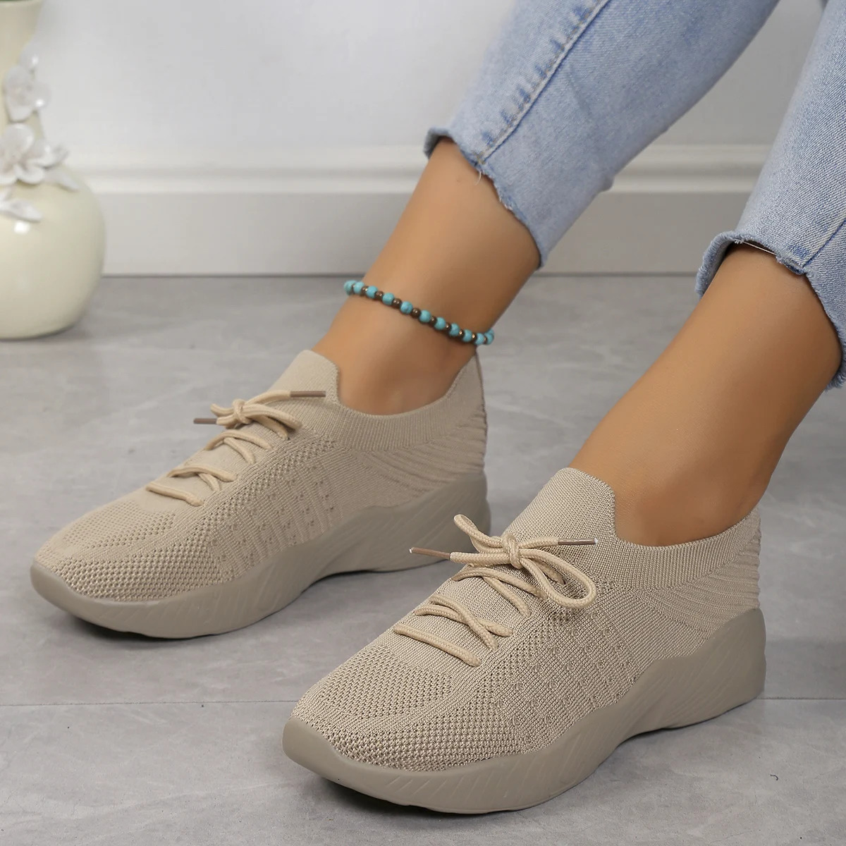 Summer Women Shoes Mesh Breathable Casual Sneakers Lace-Up Vulcanized Shoes Ladies Platform Sport Shoes Female Tennis Shoes 250717