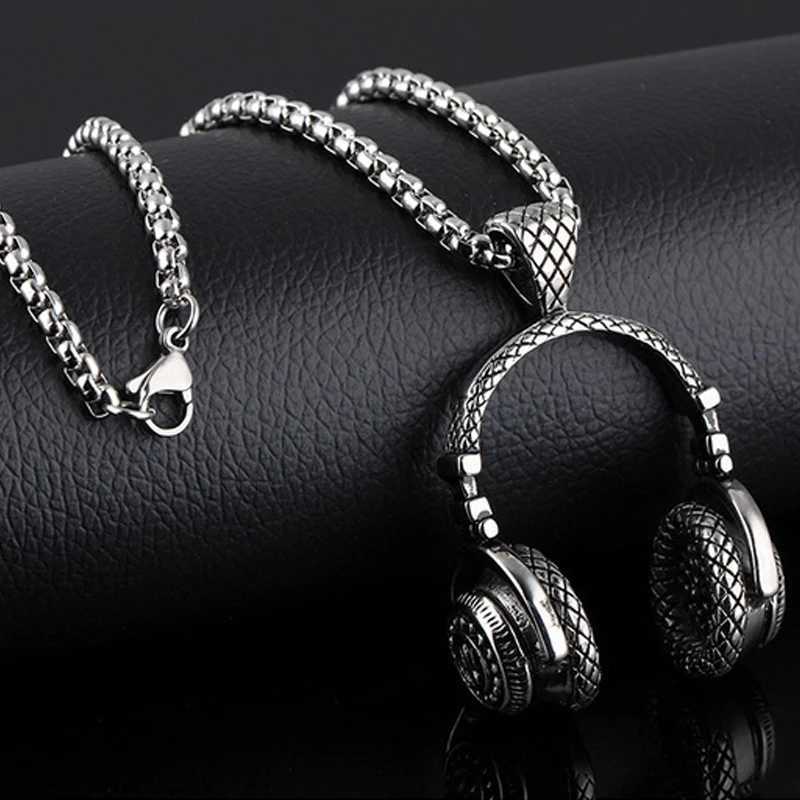 ropaean And Accessories Hip-hop Rock Music Alloy phone Necklace Pendant Titanium Steel Lovers Necklace W250718