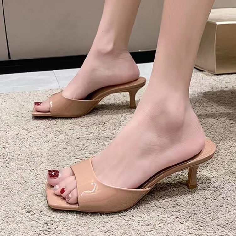 designer sandals women high heels sandal daily sandale summer fashion casual comfort walking slides elegant patent leather luxury sandals