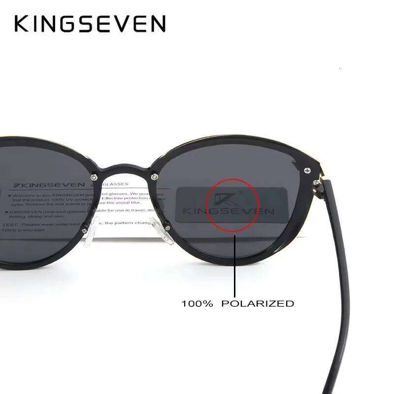Genuine KINGSEVEN Cat Eye Women's Glasses Polarized Sunglasses UV400 Lens for Lady Eyewear Accessory