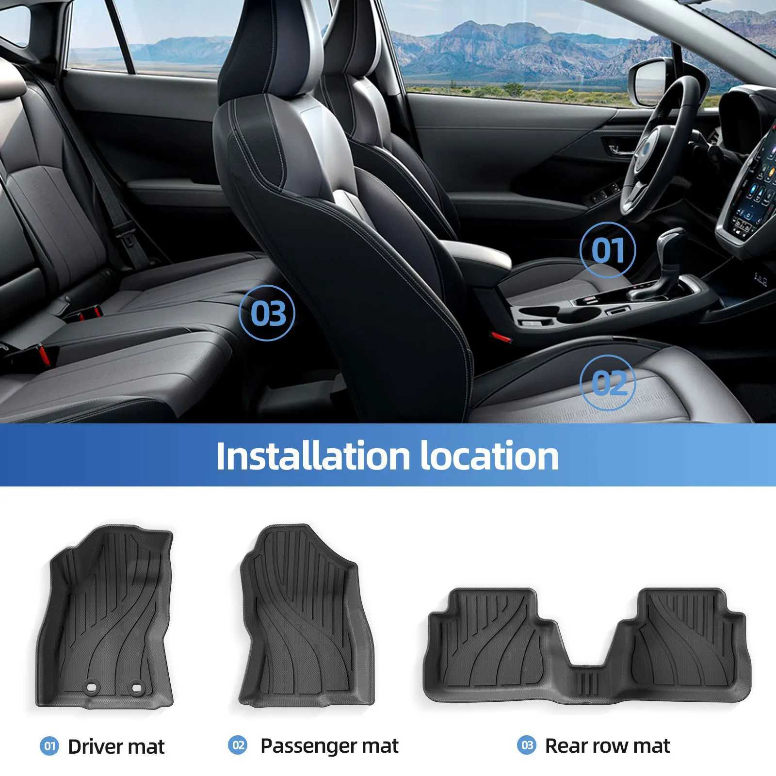 4 Subaru Crosstrek 2024 TPE ZD Car Floor Mats Cargo Liner Trunk Pad Al Weather Waterproof Black Left Rudder S25719