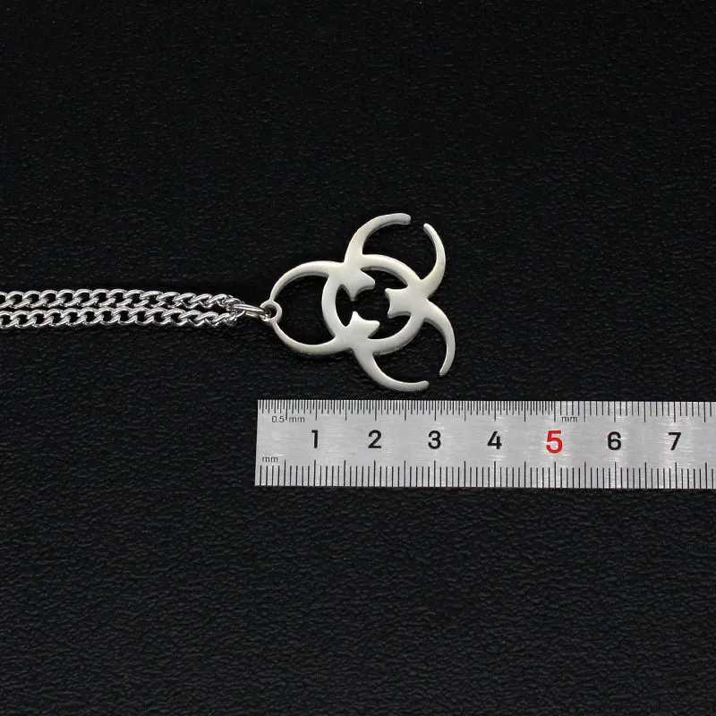 Attention! Radiation Pendants Necklace Stainless Steel Chains Physics Scientist Movie Jewelry Gift for Friends W250718