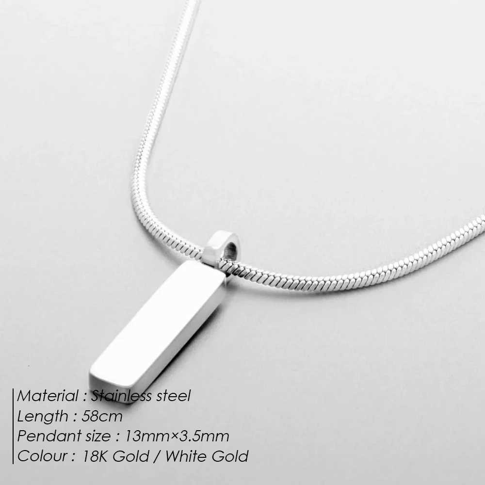 ELANDIS Mens Square Pendant Stainss steel Short Gold-Plated Necklace Whosa W250718