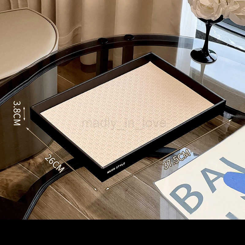 Furniture Living Room Bedroom Leather Entrance Storage Box Luxury Rectangular Organizer For Jewelry Makeup M250719