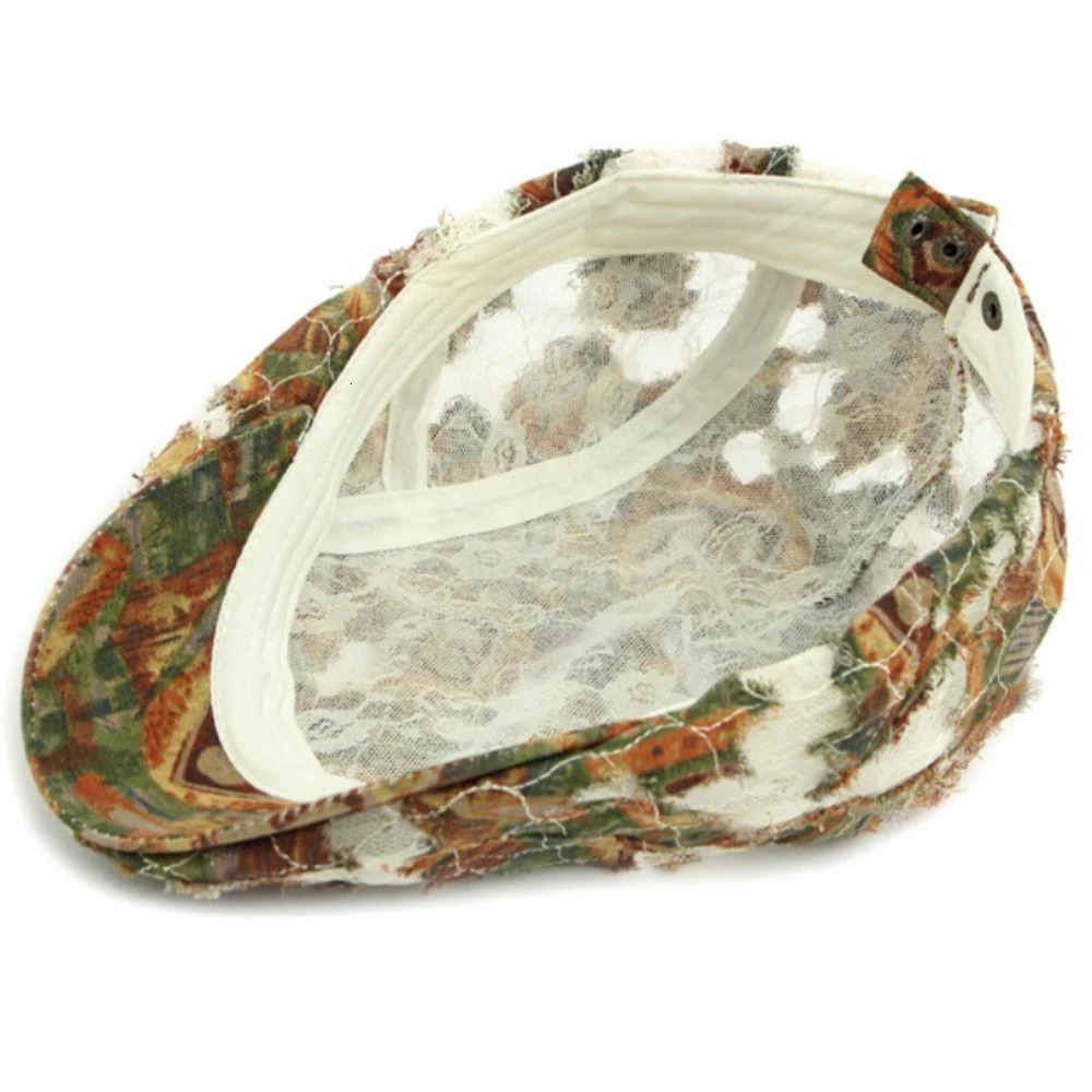 HT4732 Beret Cap Spring Summer Caps for Men Women Breathable Lace Ivy Flat Cap Retro Artist Painter Beret Hat Male Female Berets 250712