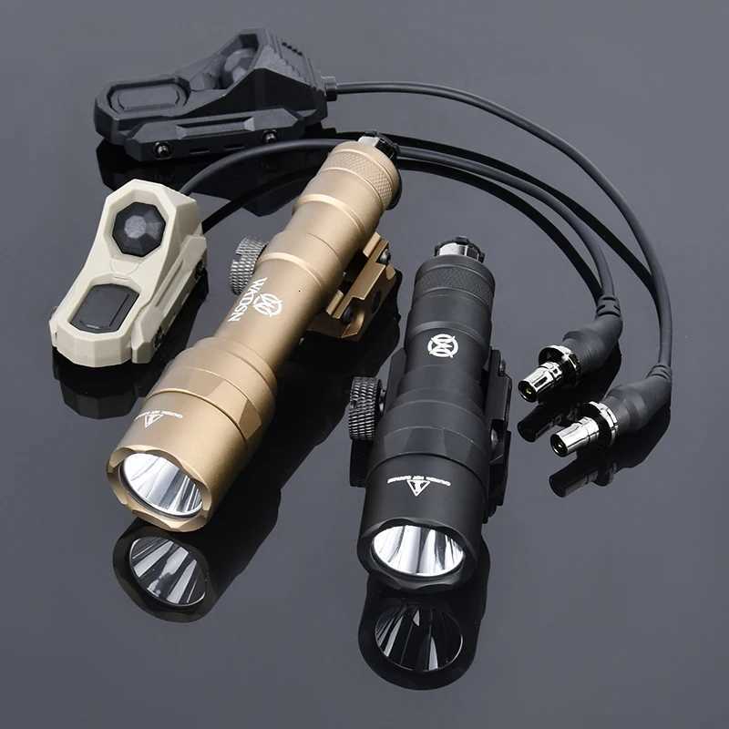 510/600 Lumens White D Light AXON Dual Switch Fit 20MM Rail Hunting Weapon Light SF Surir Tactical Flashlight M300C/M600U XJ250718