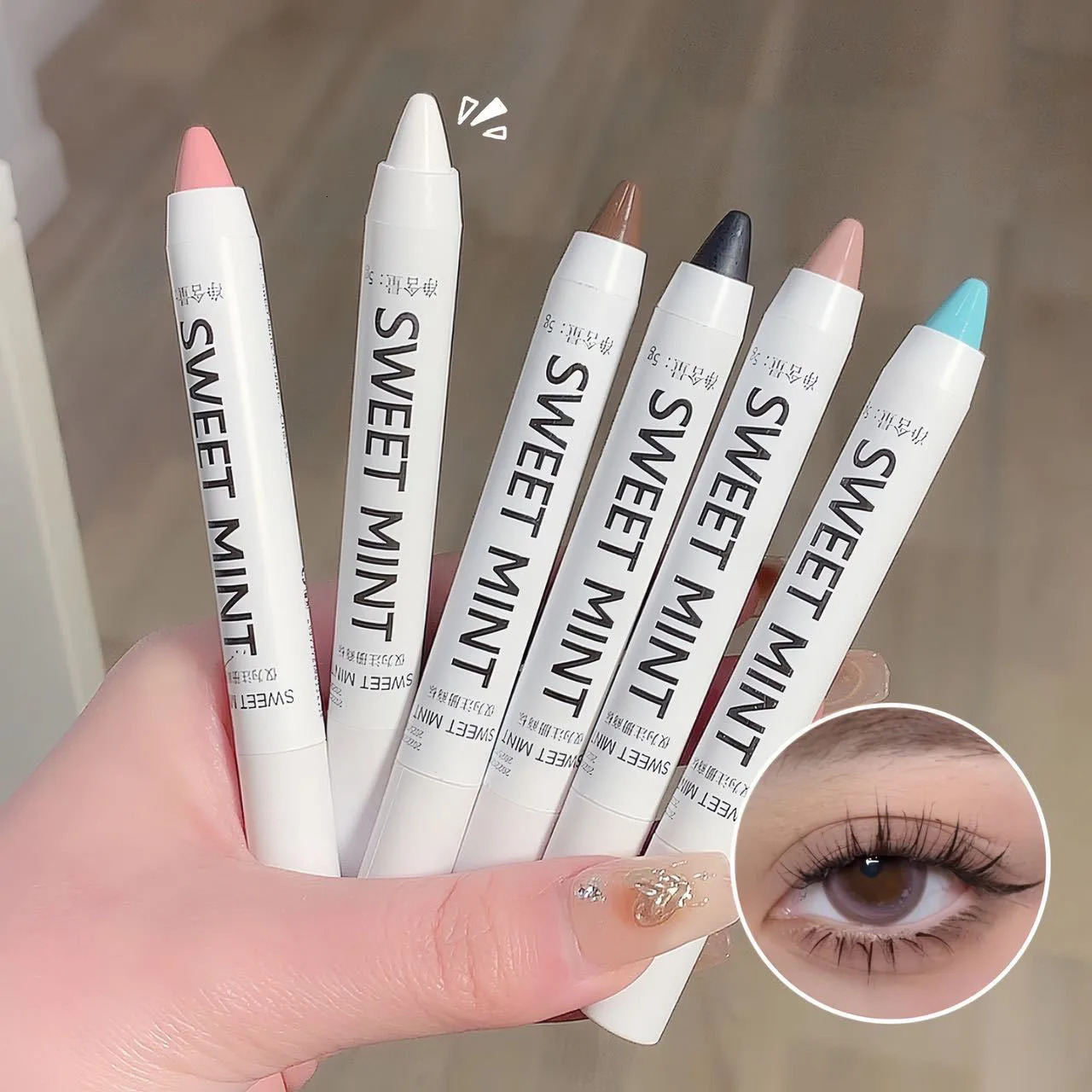 White Eyeliner Multicolour Shiny Glitter Eyeshadow Pencils Eye Tip Brightening Waterproof High-gloss Silkworm Pen Eye Makeup 250717