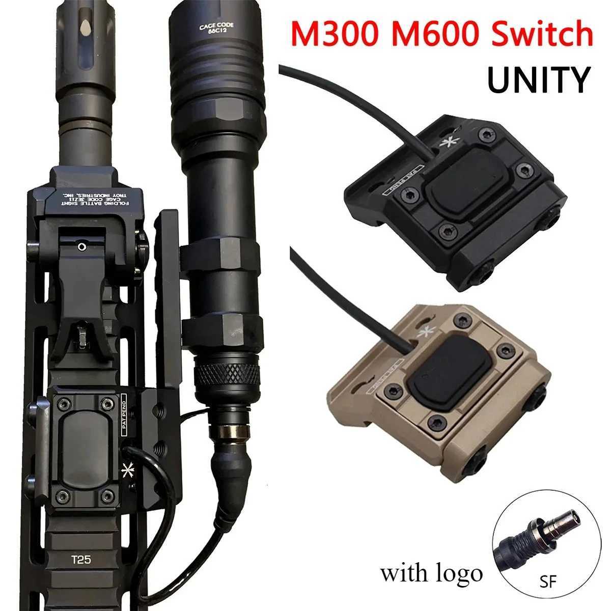 Tactical M600 M300 Hot Mod Button Pure UNITY Switch SF Plug Airsoft Powerful Rif Gun Weapons Scout Lights XJ250718