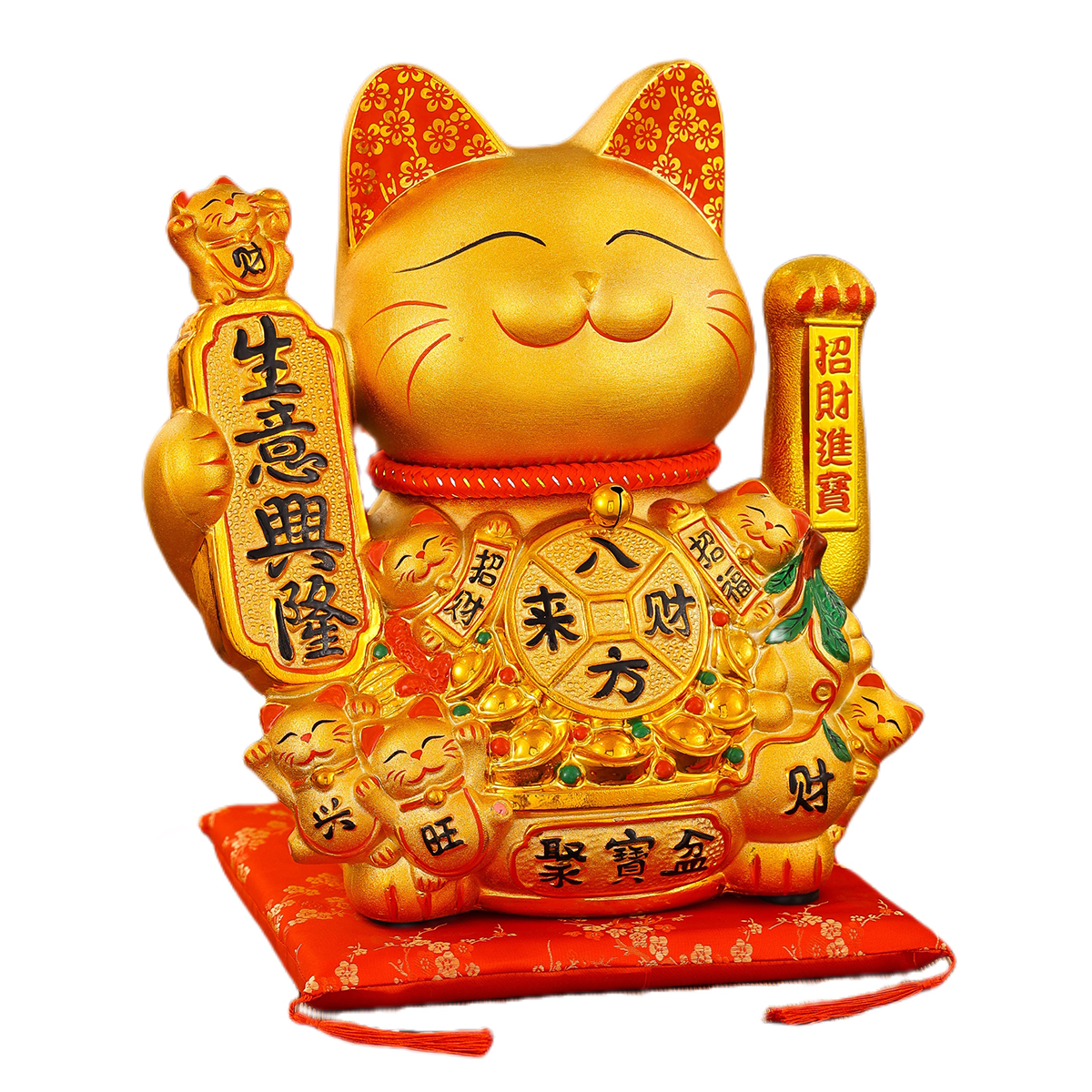 Automated Wealth-Laden Felidae Figurine Made of Durable China Ware A Unique Gift Idea for Any Occasion