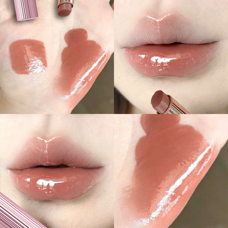 Magic Color Striped Small Stiletto Water Glossy Mirror Glaze Solid Gloss Nude Moisturizing Lipstick Lip Mud X250719
