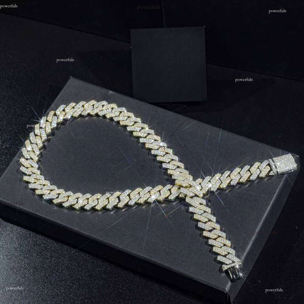 Sterling Silver Customized Moissanite Cubic Zirconia Pendent with Diamond Accents - Gold Plated Cuban Link Chain for Him