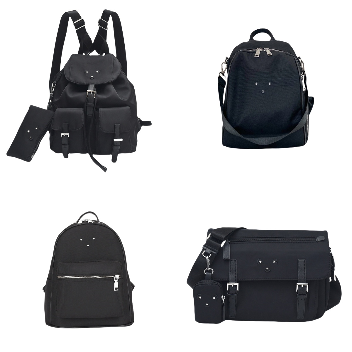 Black mens backpack designers renylon duffle designer bag simple daypack large capcity travel crossbody bags fashion street xb259