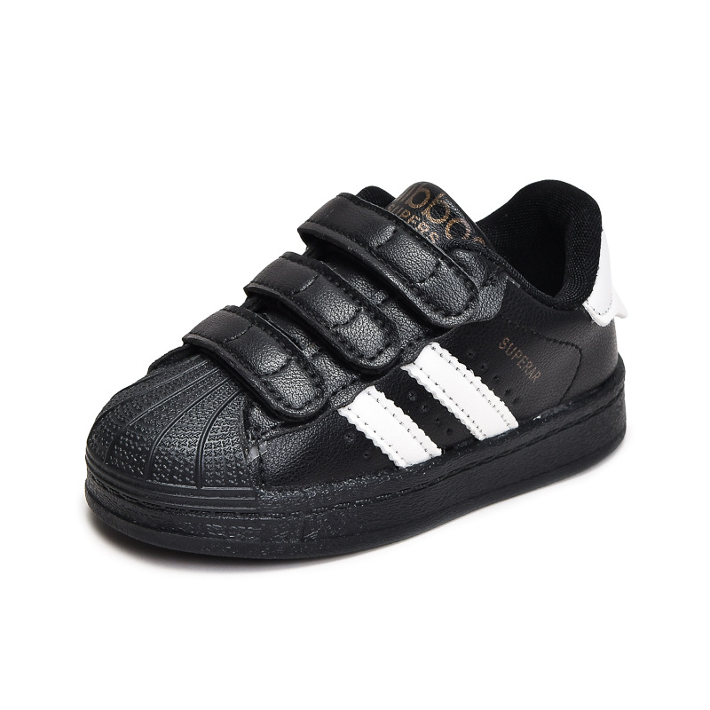 kid's Fashion Board Shoes Casual Shell Head Boys and Girls' Sports Shoes Versatile Soft Bottom Children's Shoes White Black Blue Pink S
