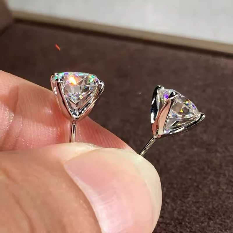 0.5-1 Carat D Color Moissanite Ear Stud Earrings for Women Girls 925 Sterling Silver Sparkling Piercing Earring Fine Jewelry XJ250718