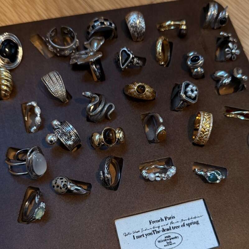 New Heavy Craft S Pure Silver for Women, Niche Design with High-end Feel, Index Finger Ring, Non-fading Open Ring