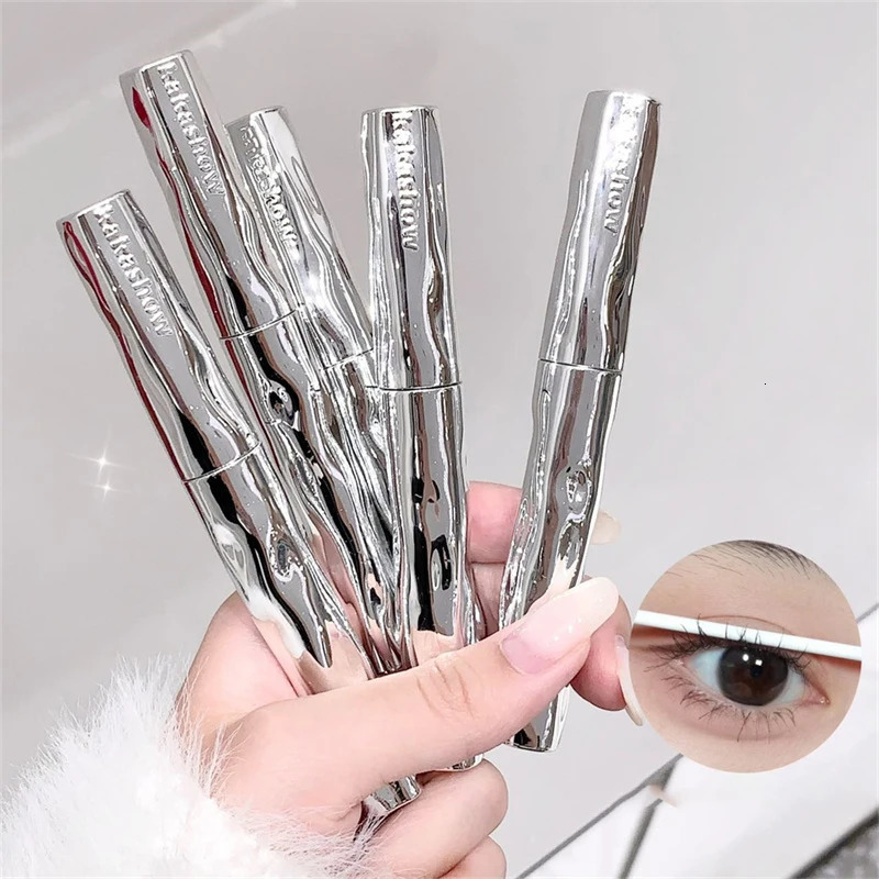 Silver Silk Fiber Matte Mascara Makeup Ultra-Fine Brush Lengthens Eyelashes Waterproof Fast Dry Eyelash Extension Mascara Makeup 250717