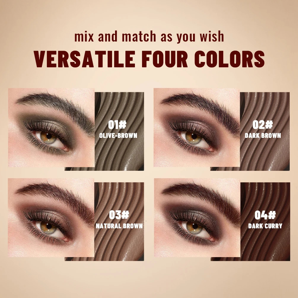 Double-head Eyebrow Styling Cream Waterproof 3D Eyebrow Tattoo Tint Setting Gel Wild Brow Pomade Quick-drying Cosmetics 250712
