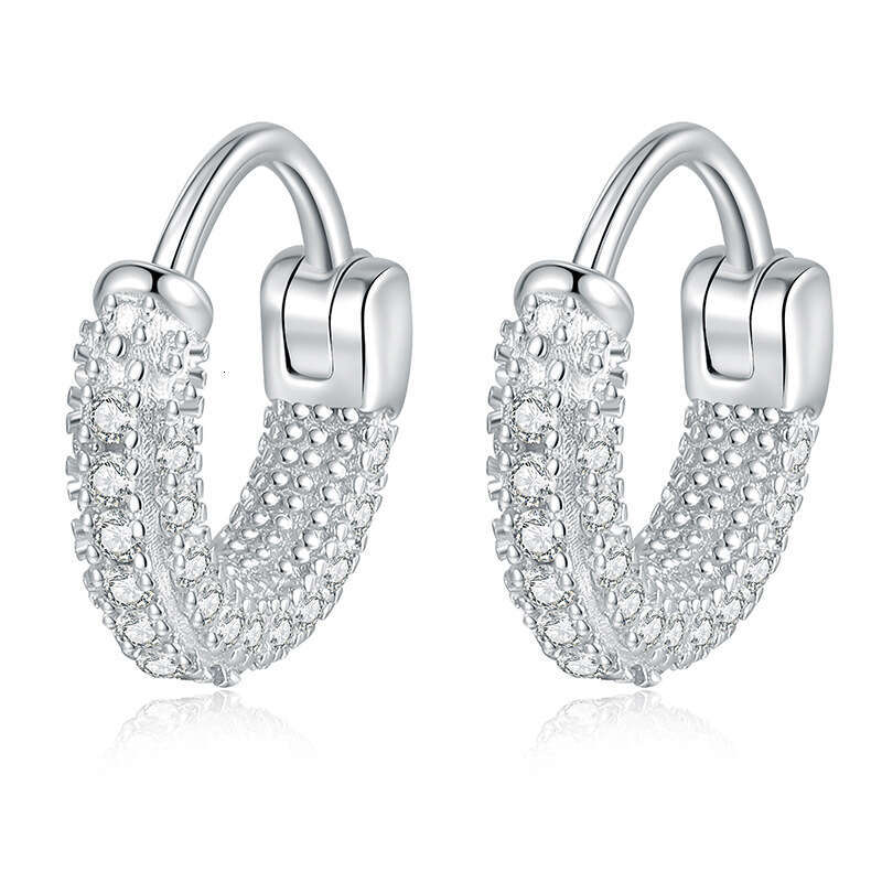 Trendy Sterling Sier for Women, Light Korean Style Versatile 70% D Color Moissanite Stud Earrings d9e