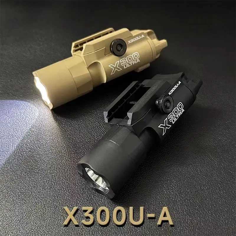 Tactical X300U-A White D Flashlight for Pistol Light Airsoft Helmet Weapon Scout Light 1000 Lumens Fits 20MM Rail XJ250718