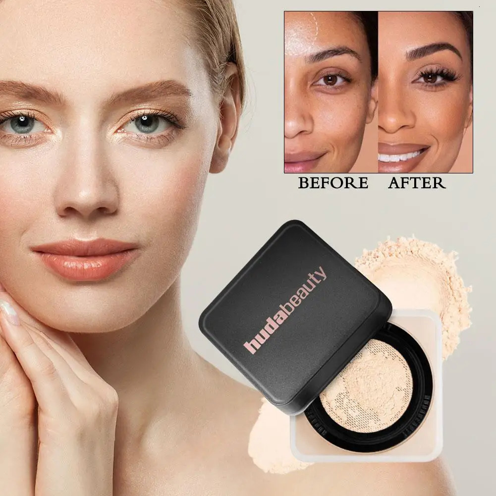 Hudabeuty Loose Powder baking and setting powder oil control Natural Face Matte Waterproof Loose Powder Makeup 250716