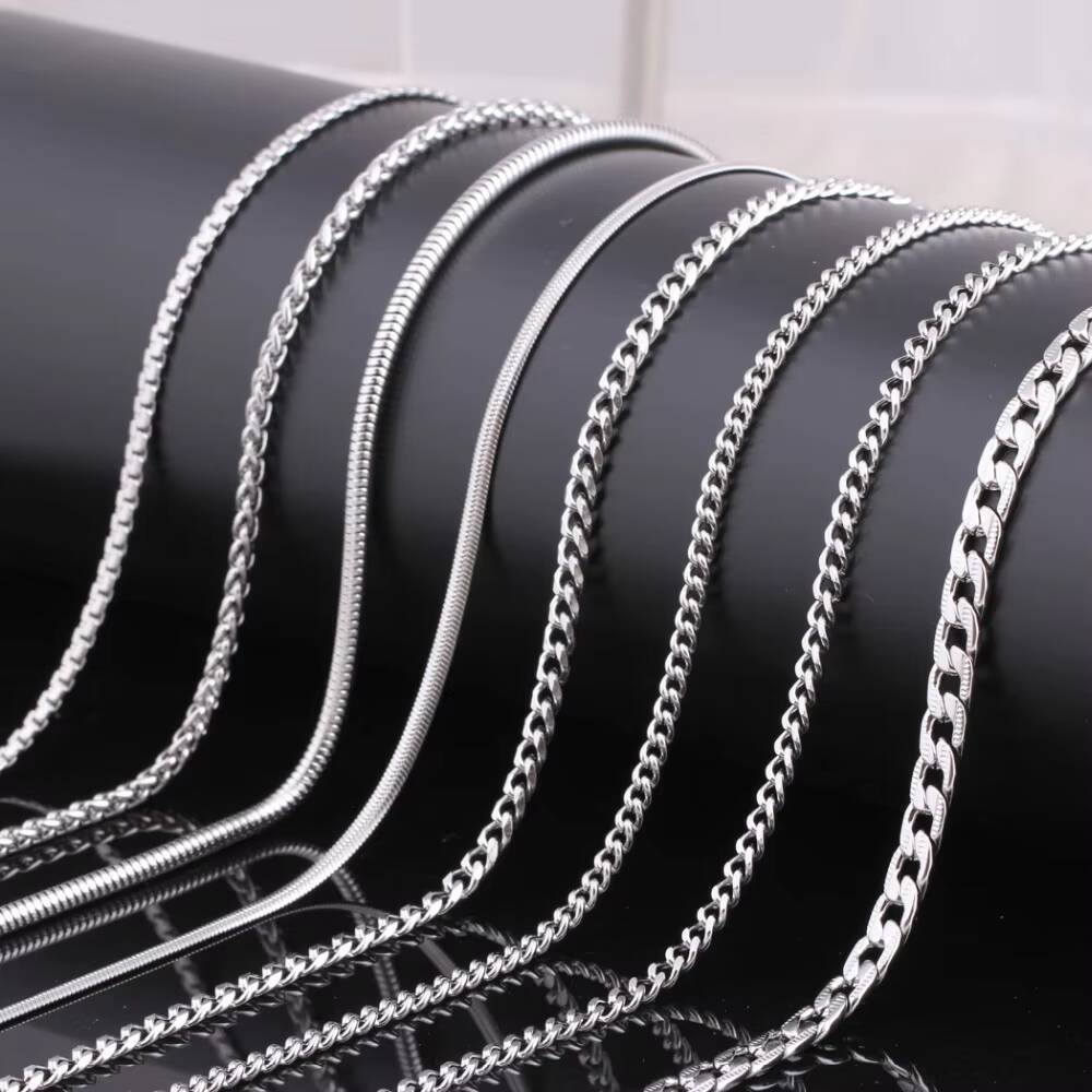 Zhongzhe Jewelry Cuban Link Chain Necklace Factory Stock Different Size Stainless Steel High Polished Hip Hop Necklace for Men