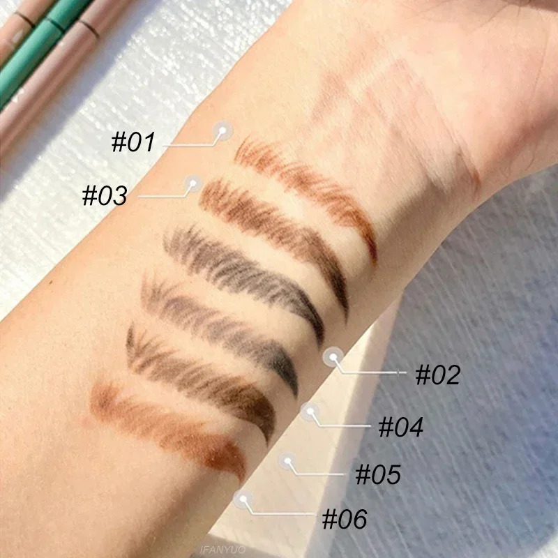 Double Headed Rotable Eyebrow Pen Black Brown Extremely Fine Eyebrow Pencil Lasting Natural Waterproof Matte Eye Brow Pencil 250712