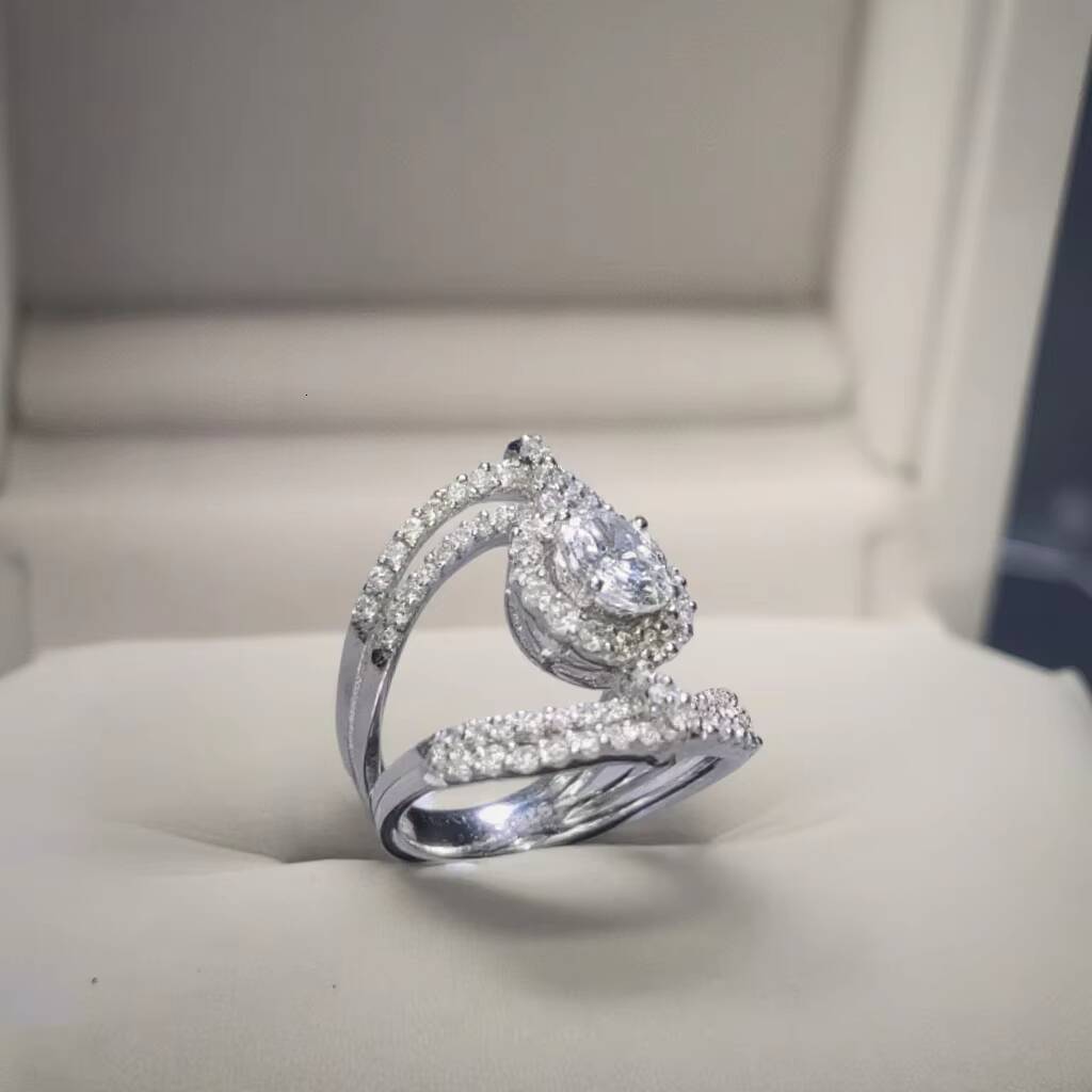 High Quality Wholesale Zircon Eternity Band 925 Sterling Silver Ring Moissanite Engagement Ring Moissanite Jewelry for Women