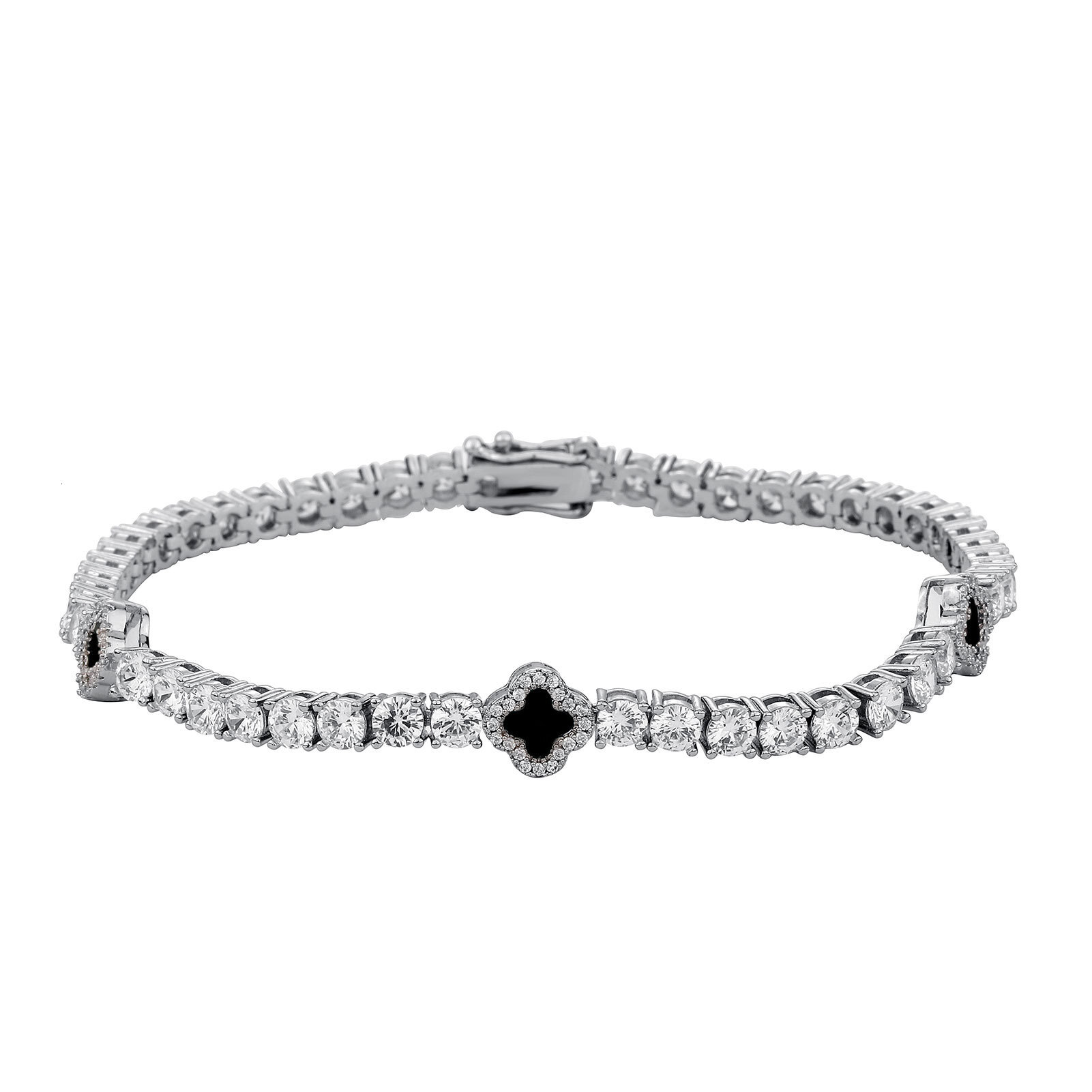 GRA Certified Clover Necklace Bracelet Iced out VVS Moissanite Tennis Chain Bling Bling Dainty Luxury Collar Chain High-Quality Elegant Jewelry