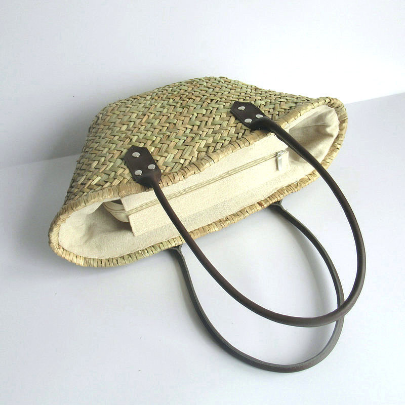 Grass Woven Diagonal Weave Small Handle Shoulder Trendy Women's Bag