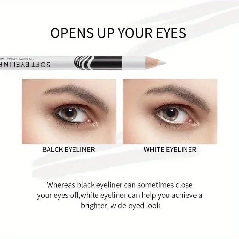 Eyeliner Pencil Eye Styling Pen Professional Portable Quick-dry Eye Liner Pen White for Female Make Up Beauty Cosmetics Tools 250717