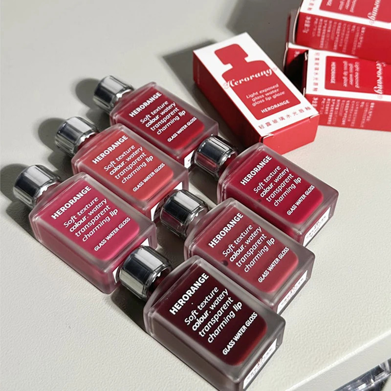 HERORANGE Light Glass-Like Lip Lacquer - Mirror Shine Hydrating Formula; Smudge-Proof Long-Wear and Skin-Brightening 250717