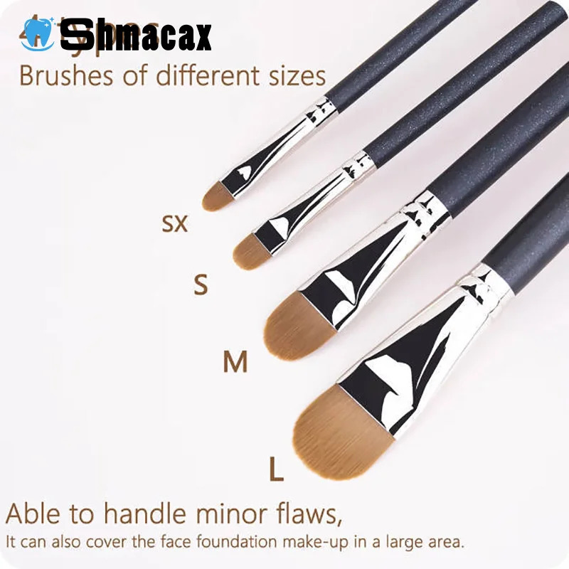 Flat Round Ultrathin Foundation Concealer Makeup Brush Professional Contour Liquid Cream Tool 4 Types Sizes 250716