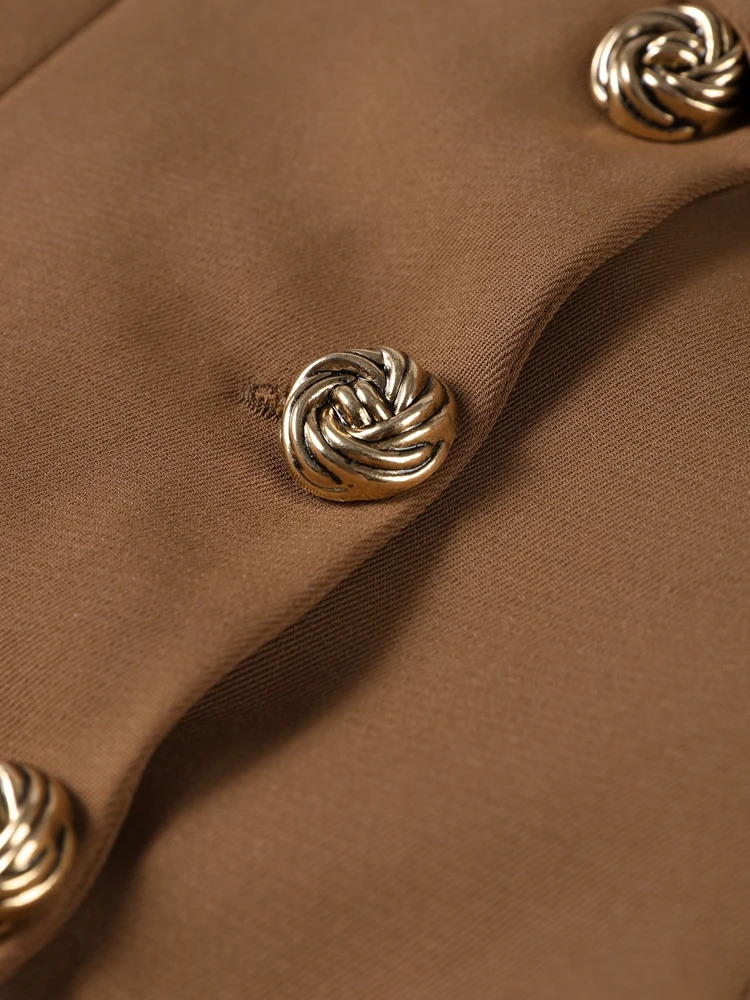 Elegant Womens Blazer Pants Sets Spring Slim Puff Short Sleeve Coat Pleat Wide Leg Trousers Female Suit 2025 Office Lady Set 250715