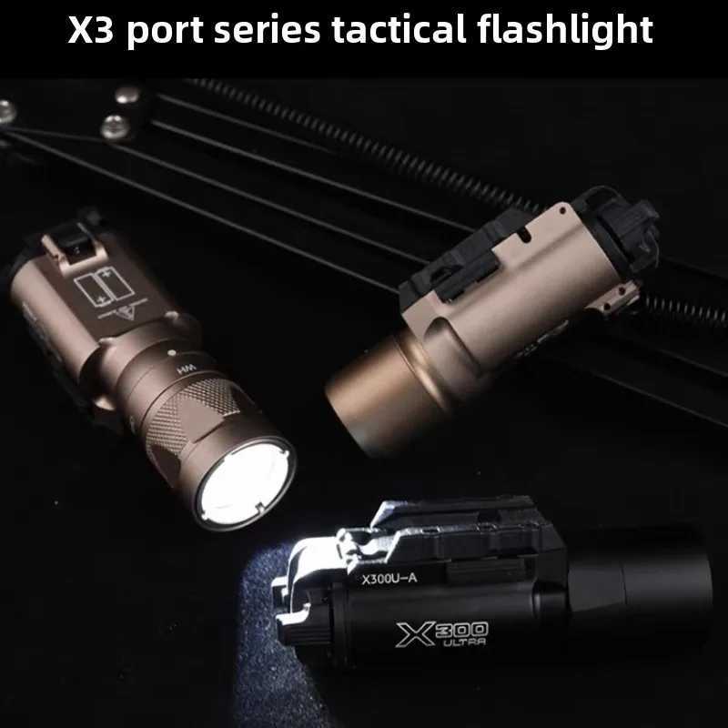 Tactical Surir Sty X300U X300 Ultra X300U-A Flashlight for Pistol Light Airsoft Helmet Light Weapon Torch Strobe 800 LumensXJ250718