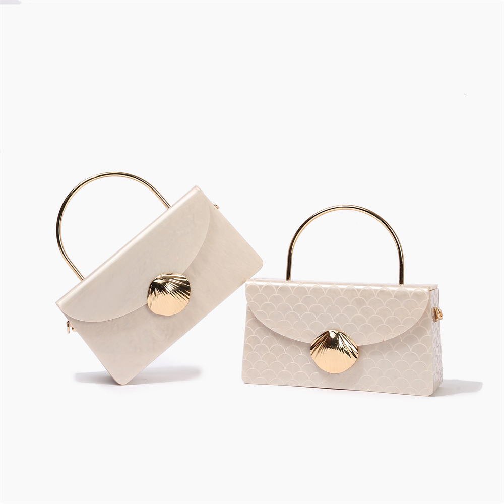 Evening wear acrylic pearl wallet shoulder crossbody bag cute ivory pearl handbag designer bag women's shoulder bag