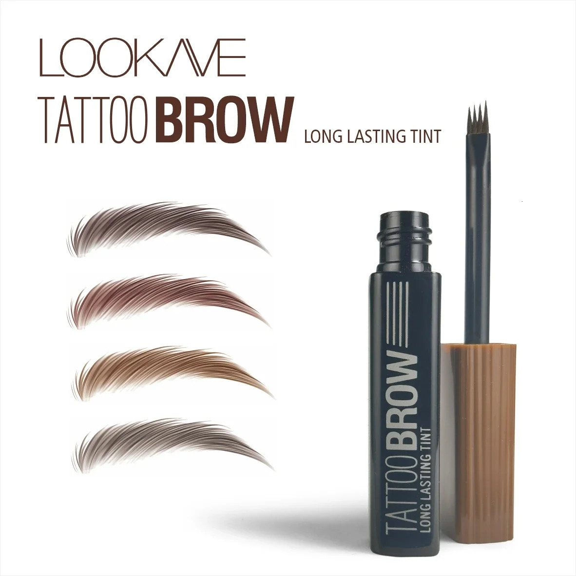 Unique 4-Tip Tattoo Eyebrow Brush Tint Waterproof Filling Liquid Eyebrow Pencil Transfer-Proof Semi-Permanent Brows Makeup 250712