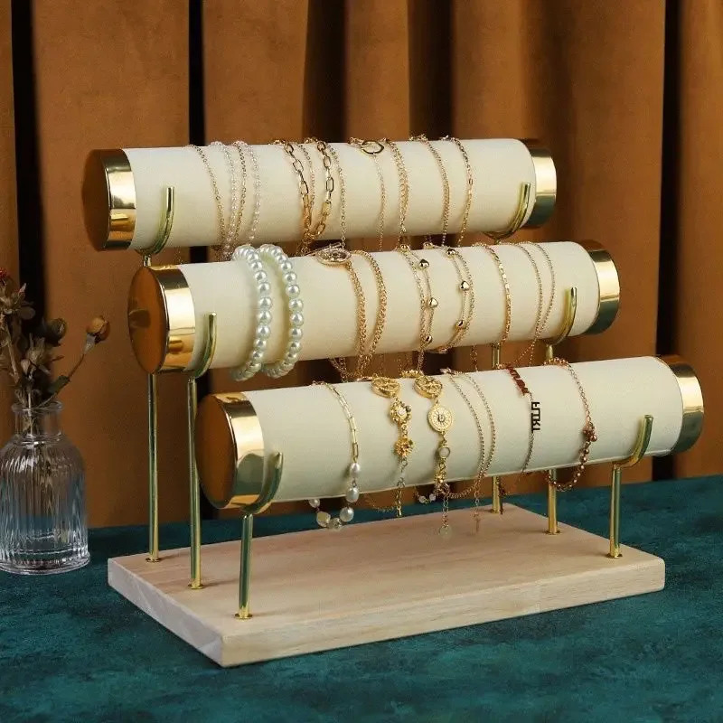 Detachable Bracelet Holder Jewelry Storage Stand with Wooden Tray Jewelry Holder for Jewelry Display 250717