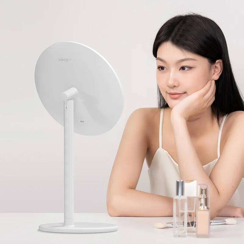 DOCO Makeup Mirror Mini Desktop LED Light High Quanlity Metal Texture Perfect For Gift Giving
