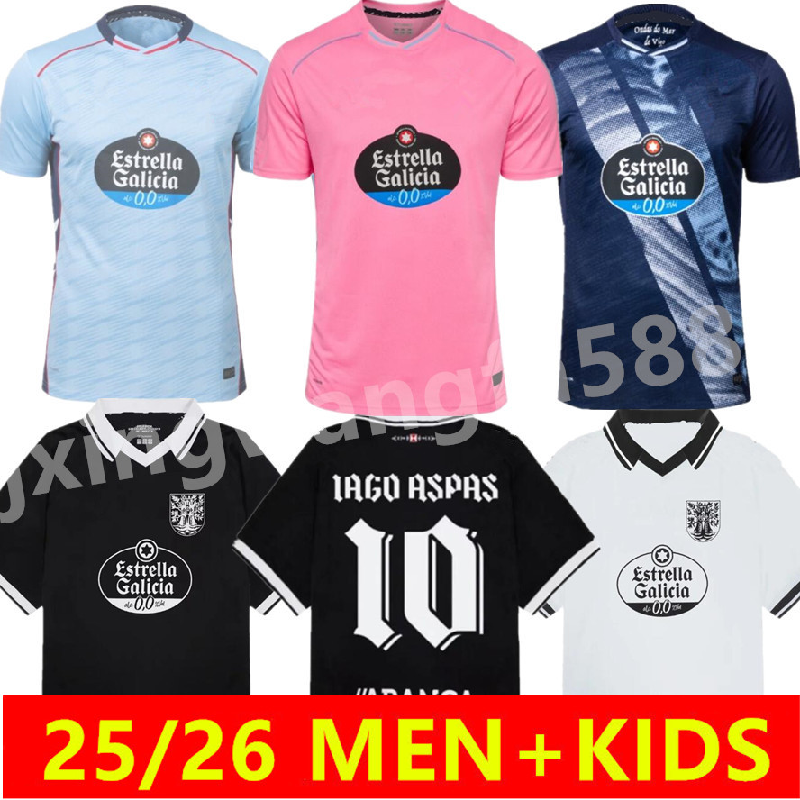 2025 2026 IAGO ASPAS Celta Vigo Soccer Jerseys STRAND LARSEN BAMBA FRAN BELTRAN Gabri Veiga MINGUEZA HUGO MALLO 25 26 Camiseta de Futbol Men football shirt kids kits