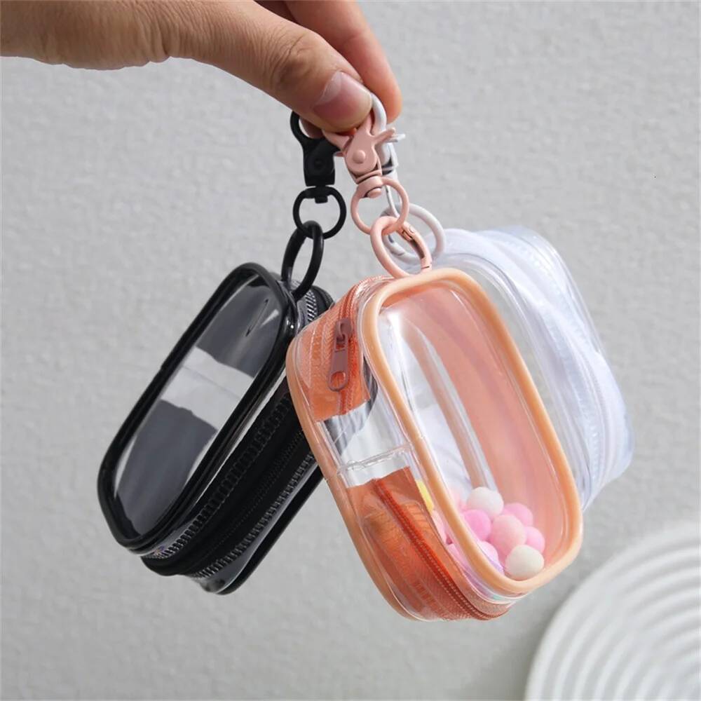 Color Clear Zipper Coin Purse Storage Bag Children Toy Mystery Box Organizer Earphones Chargers Pouch Gift Bags Dustproof Case