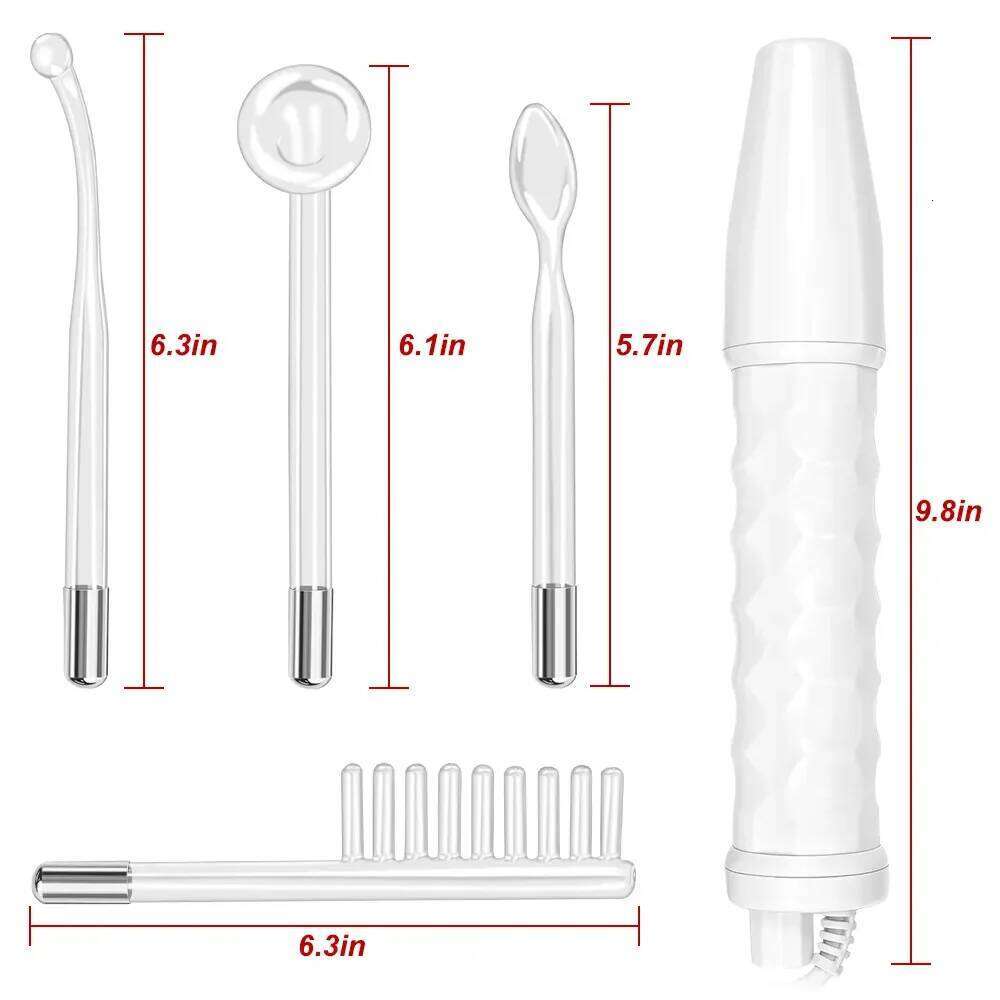 Portable High Frequency Electrodes Glass Tube for Facial Body Wand Acne Spot Wrinkle Removal Skin Care Beauty Tools