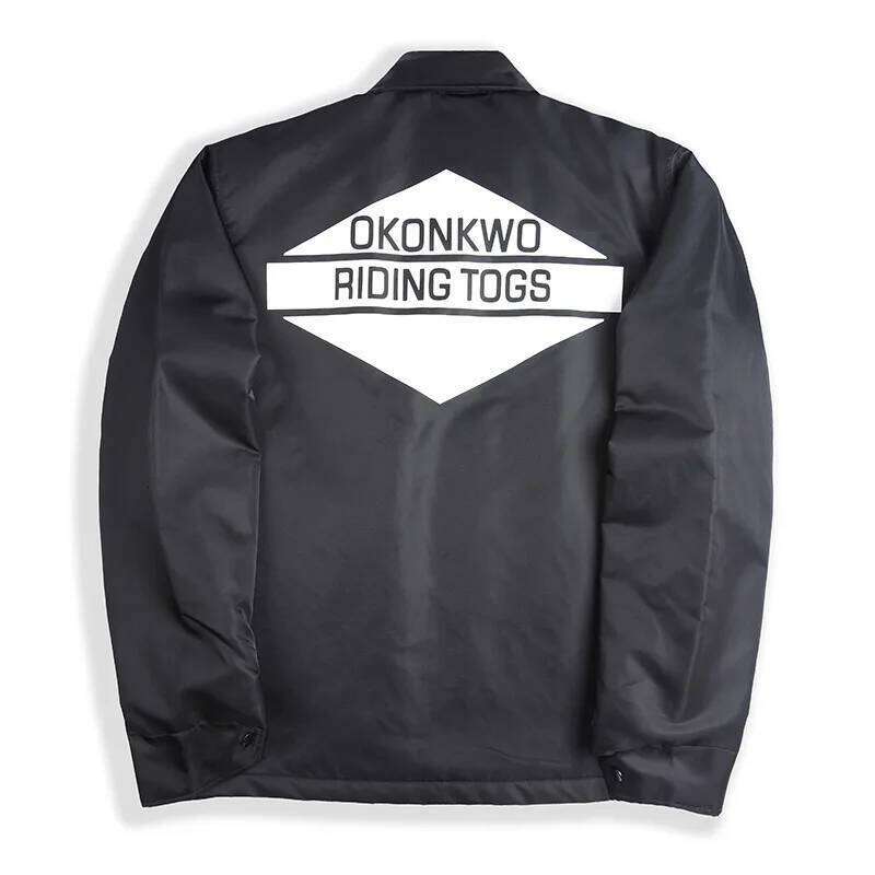 OKONKWO Thickened Quilted Waterproof Windbreaker Men's And Women's Printed Baseball Jacket