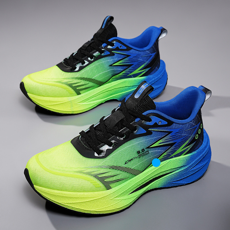 Men's 2025 Summer New Carbon Plate Ultra-light Sports Professional Racing Breathable Soft Sole Shock Absorption Wear-resistant Running Shoes