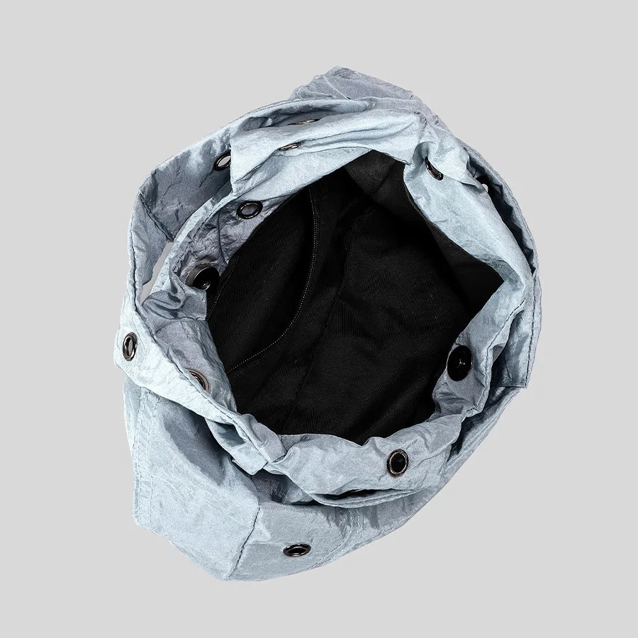 Casual Rivet Nylon Women Shoulder Bags er Lightweight Ruched Hobos Handbags Large Capacity Shopper Purses 250717