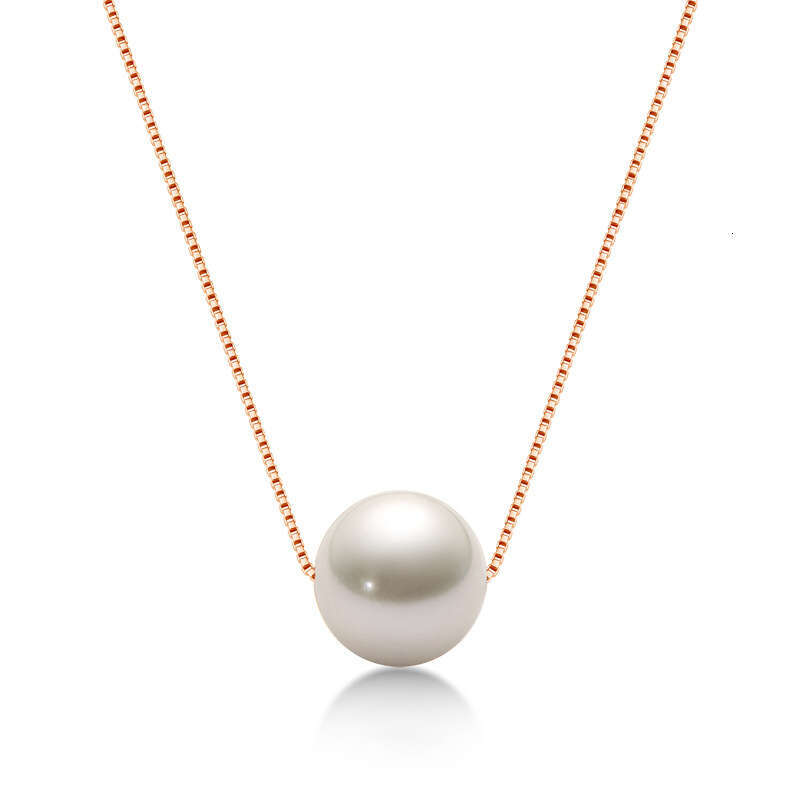 Korean Fashion Simple INS Style Freshwater Necklace Pure Sier Versatile Single Pearl Pendant for Women
