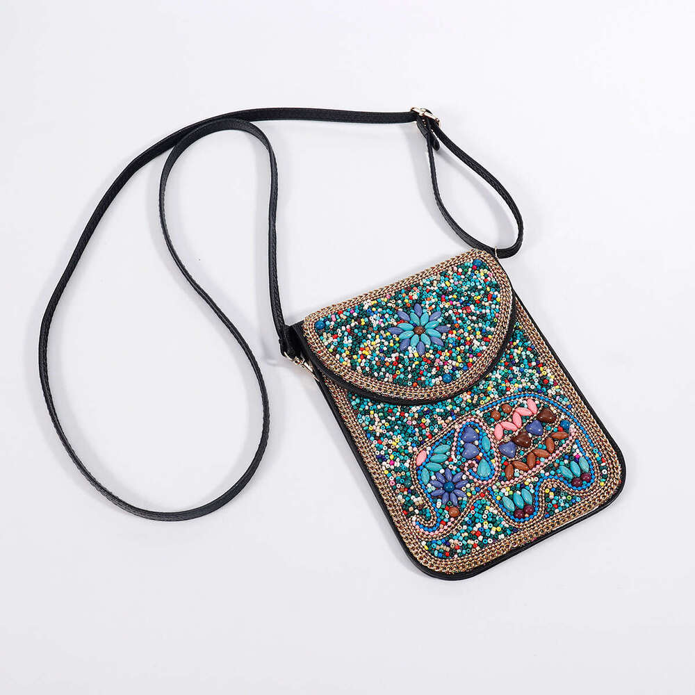 Mi Zhu mobile phone bag new small bag ethnic style single shoulder crossbody bag casual fashion high-end feel