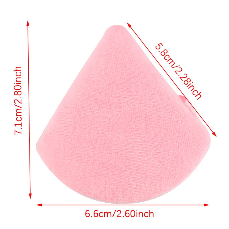 1236Pcs Triangle Velvet Powder Puff Face Cosmetic Eye Beauty Makeup Tool Reusable Sponge Washable Mini Accessorie 250716