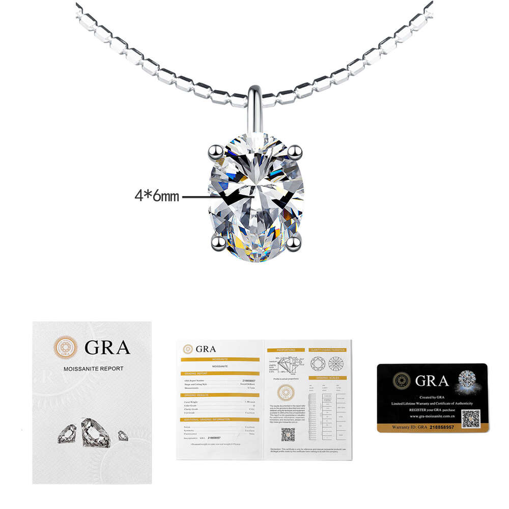 Inss Sier Pendant Moissanite Clavicle Chain Detachable Korean Style Choker Necklace for Women 832