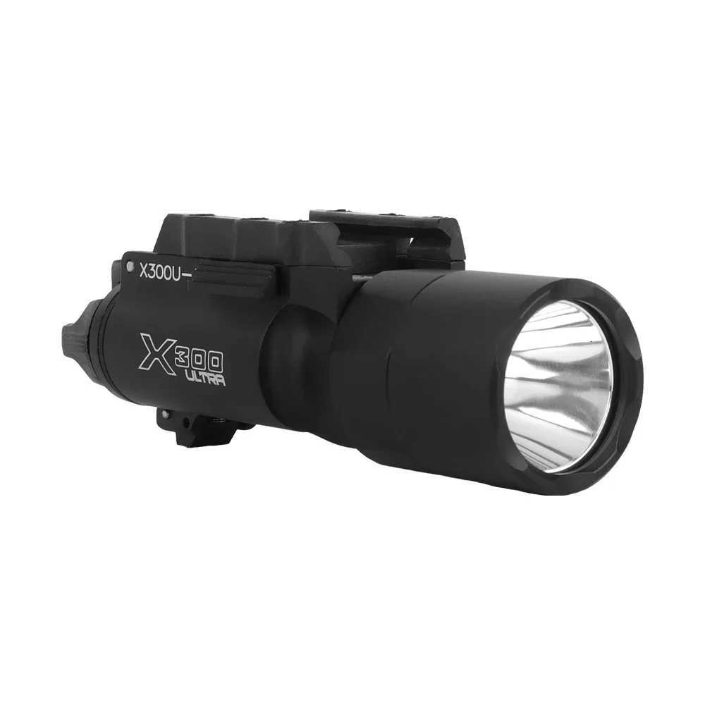 800 Lumens Flashlight SF X300U X300U-A with Right and Both Side Switches Pistol Handgun Helmet LightXJ250718
