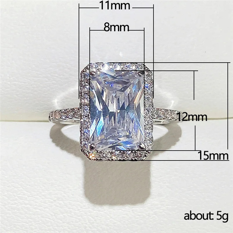 Lihong Light classic 925 sterling silver square ring as a jewelry gift for womens engagement party 250715
